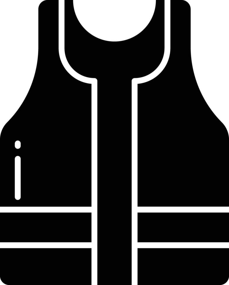 vest solid glyph illustration vector