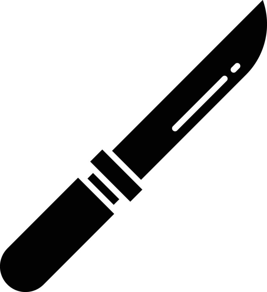 Knife solid glyph illustration vector