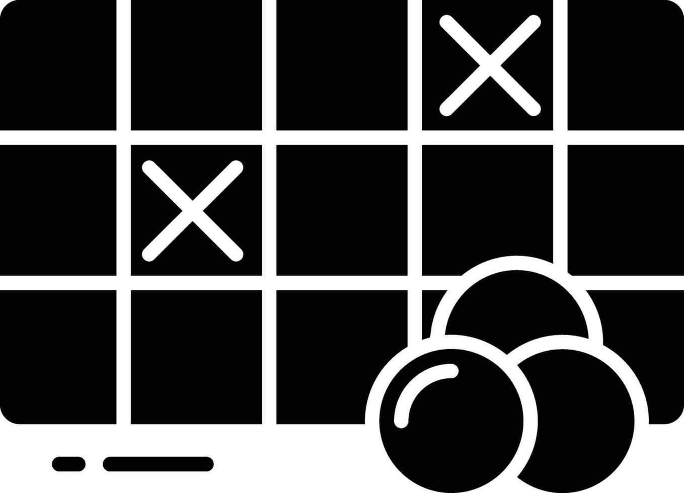 Lotto solid glyph illustration vector