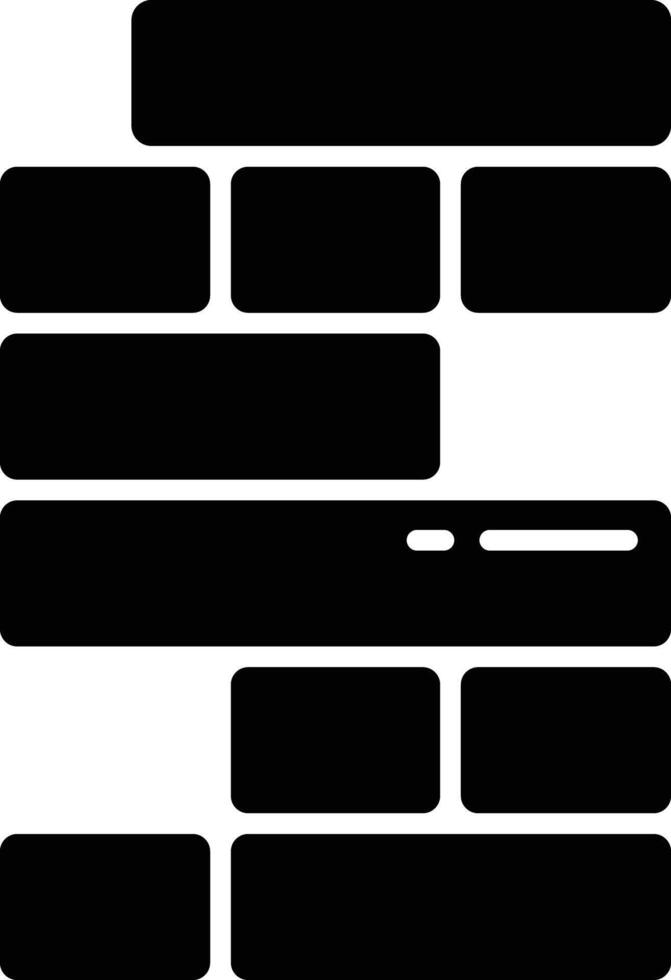 Jenga solid glyph illustration vector