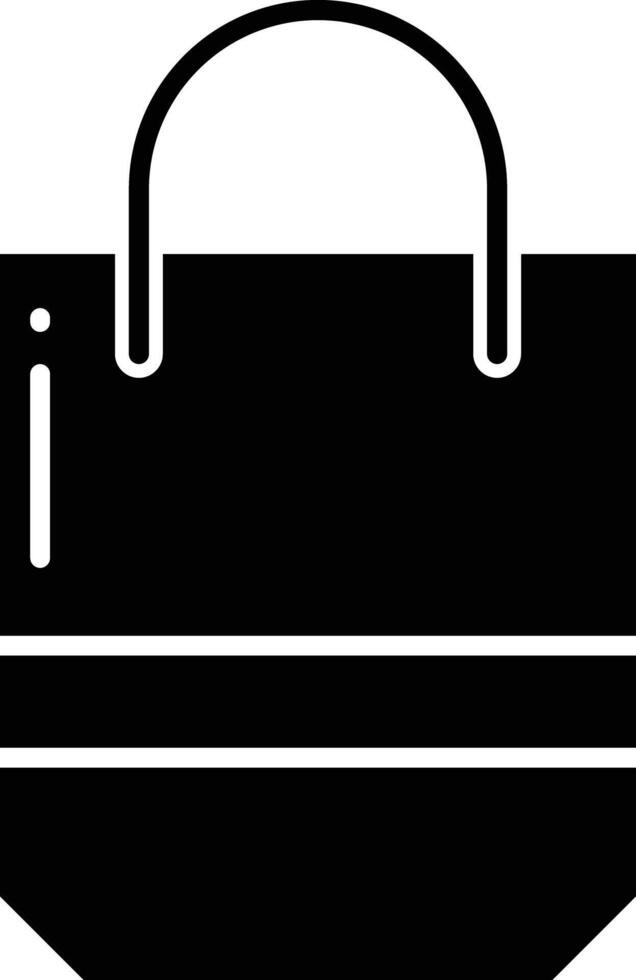 Handbag solid glyph illustration vector