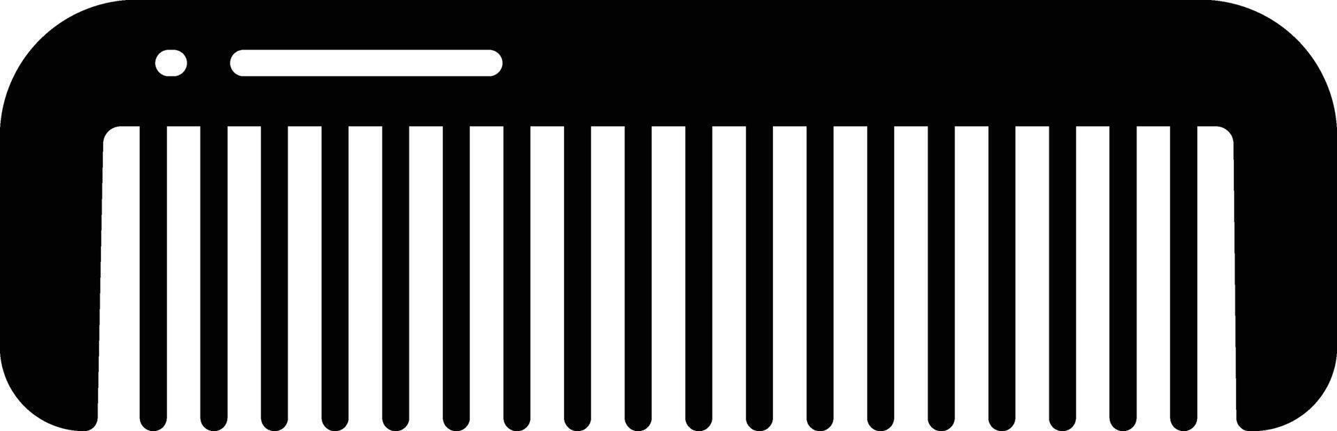Comb solid glyph illustration vector