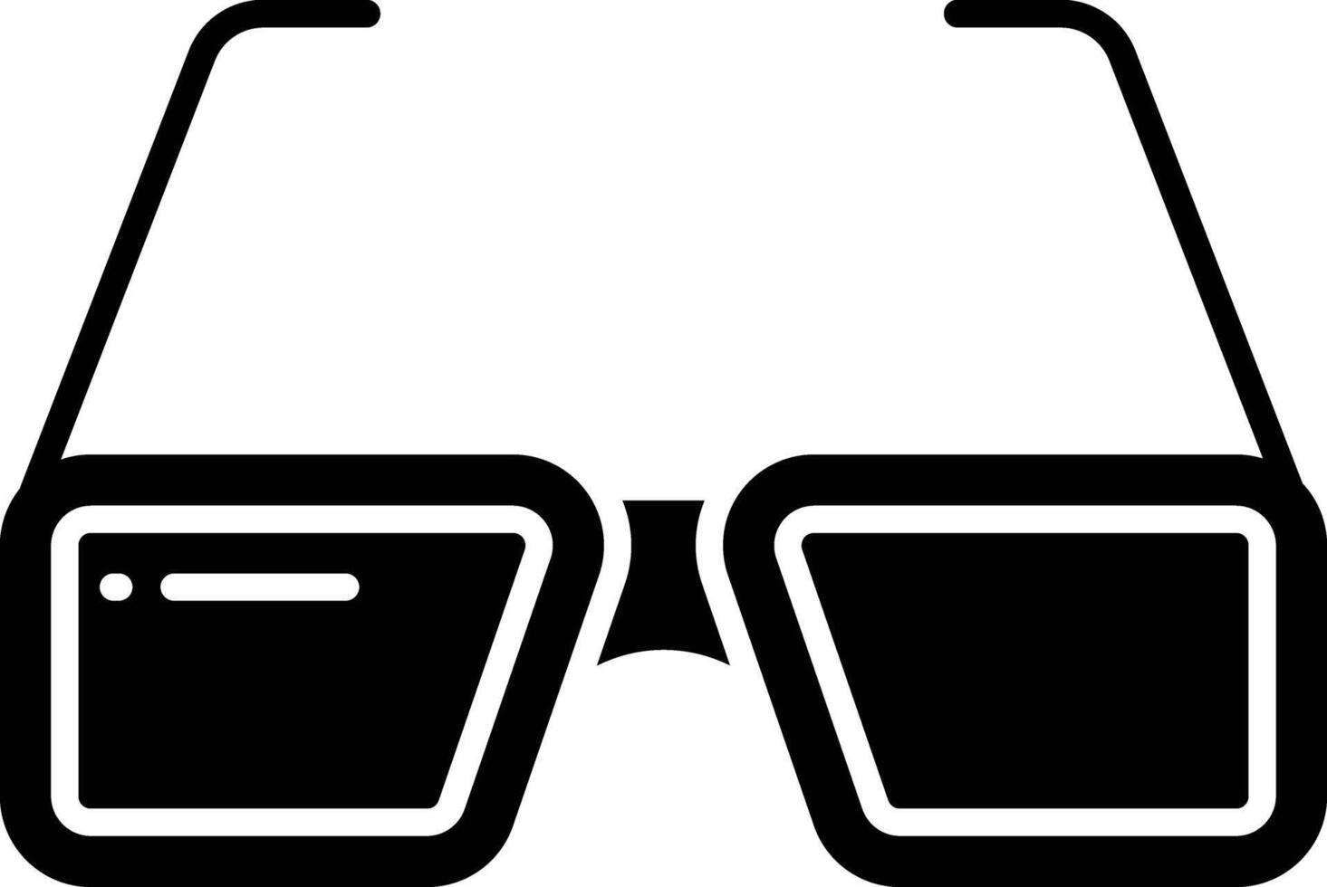 eyeglasses solid glyph illustration vector