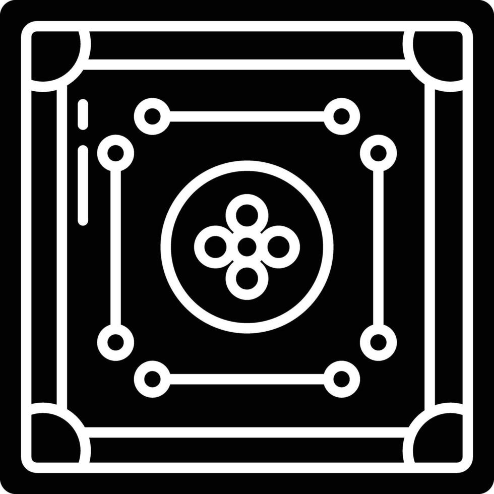 Carrom solid glyph illustration vector