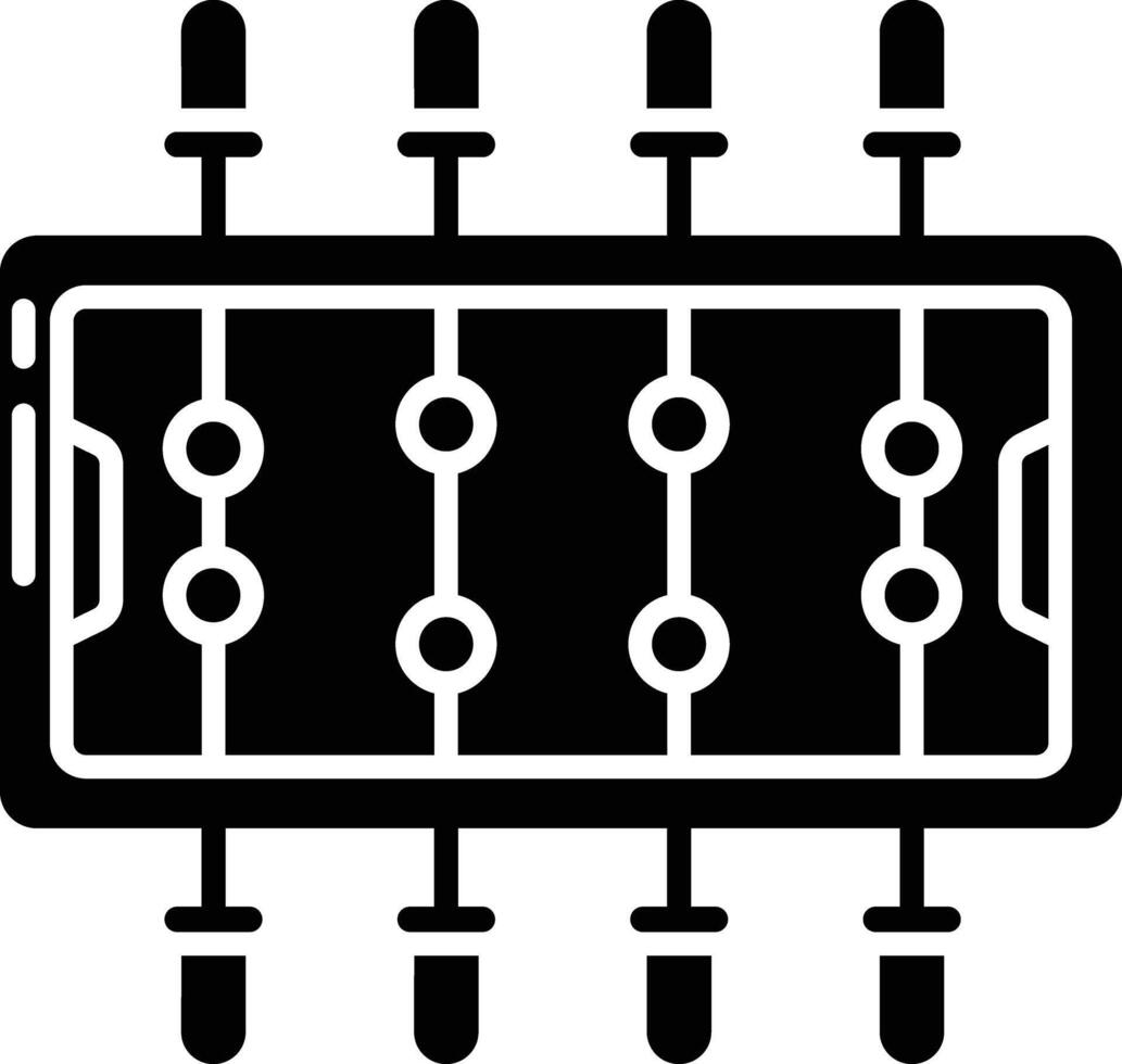 Table Soccer solid glyph illustration vector