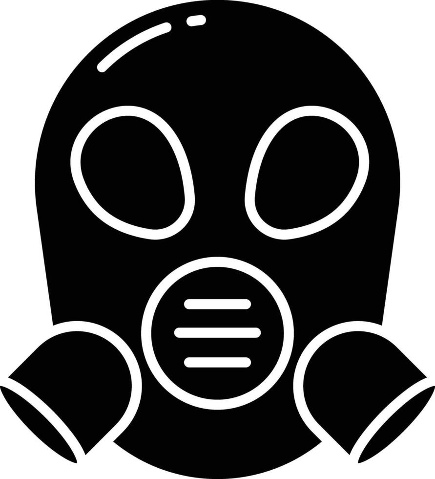 Gas Mask solid glyph illustration vector