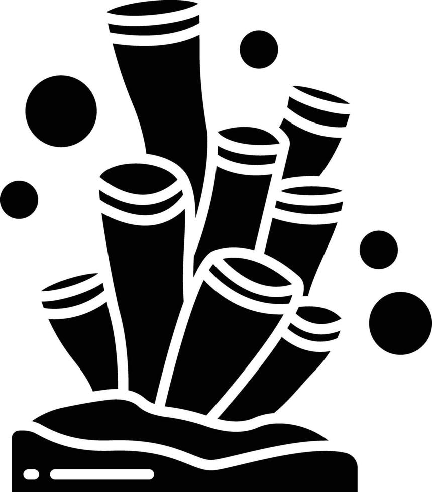 Coral solid glyph illustration vector
