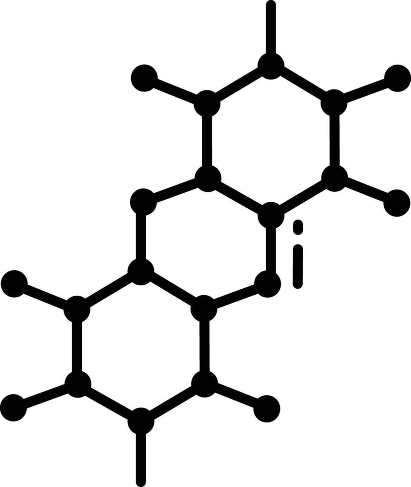 Molecule solid glyph illustration vector