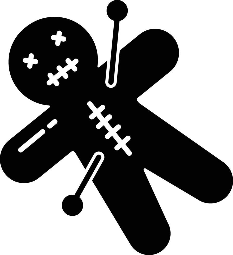 Voodoo solid glyph illustration vector