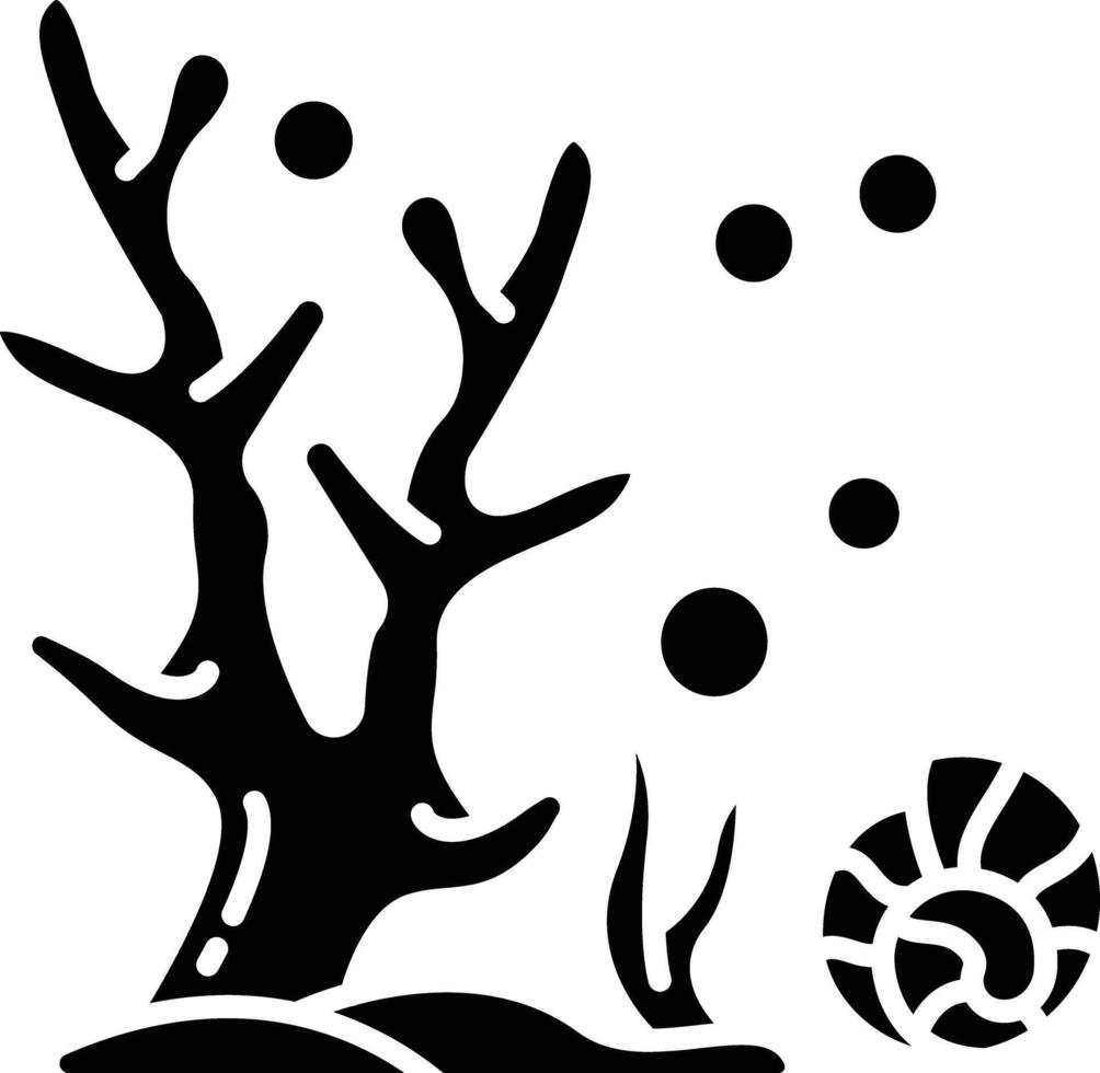 Reef solid glyph illustration vector