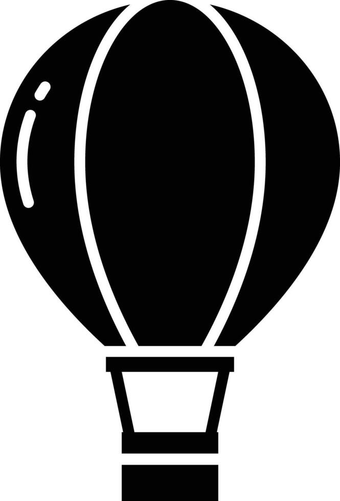 HotAir Balloon solid glyph illustration vector