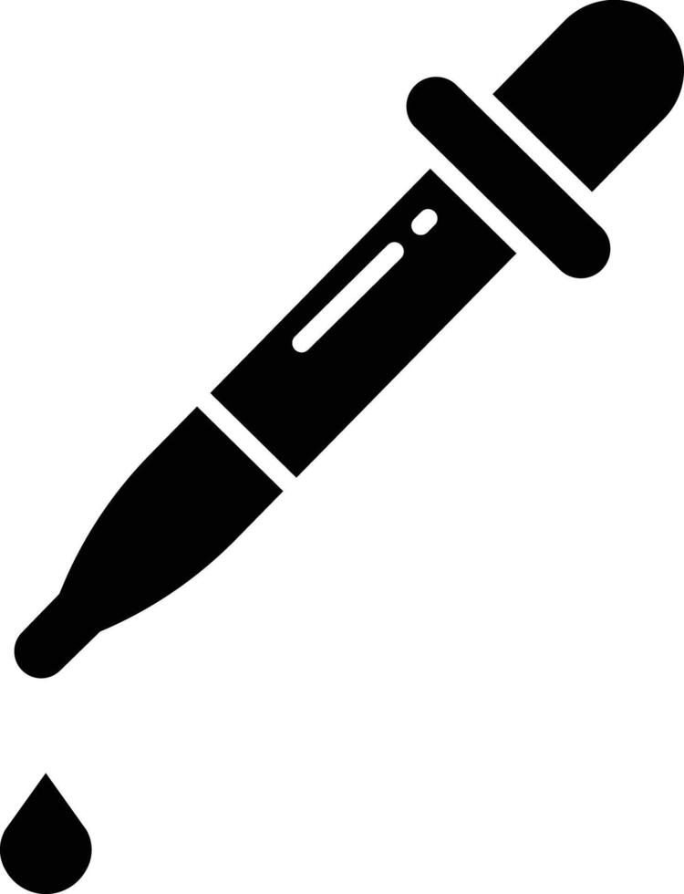 Dropper solid glyph illustration vector