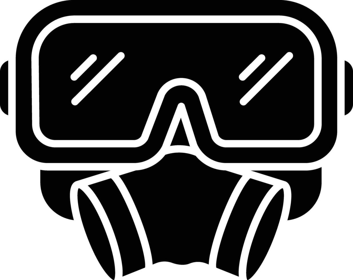 Respirator solid glyph illustration vector