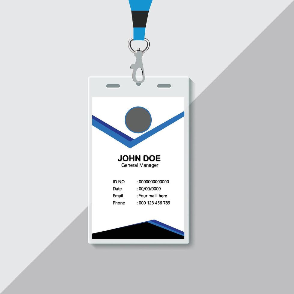 Professional Employee ID Card Template vector