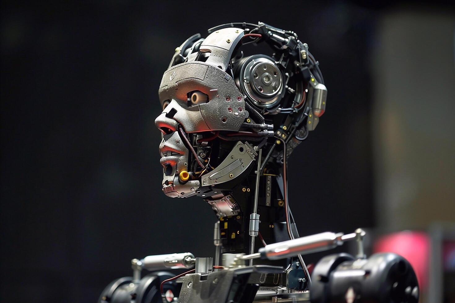 Robot display with artificial intelligence photo