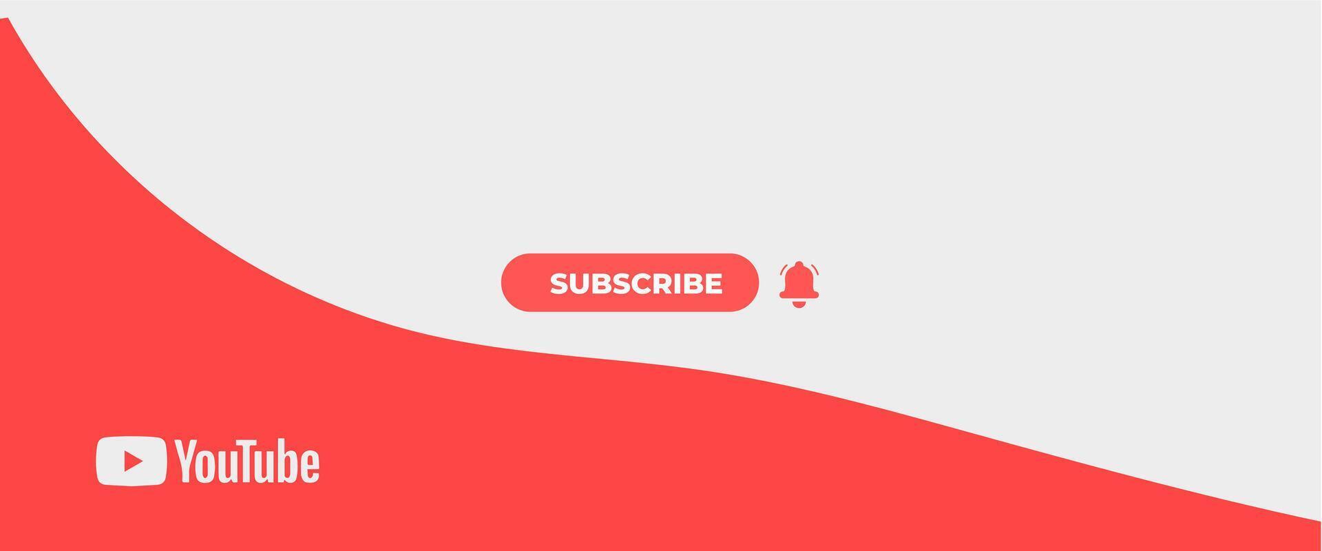 Youtube Banner For Design Your Channel. vector