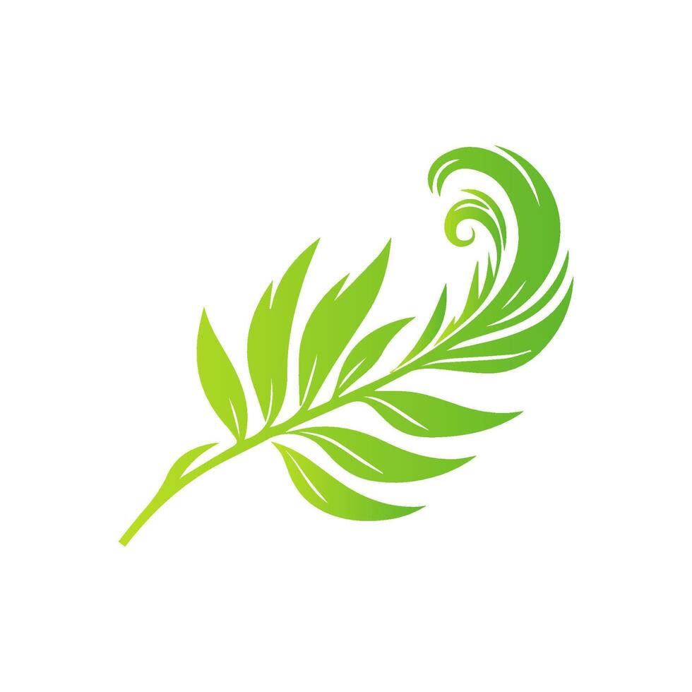 Green leaf icon. Elements design for natural, eco, bio, vegan labels. Eco Tree Leaf Logo Template vector