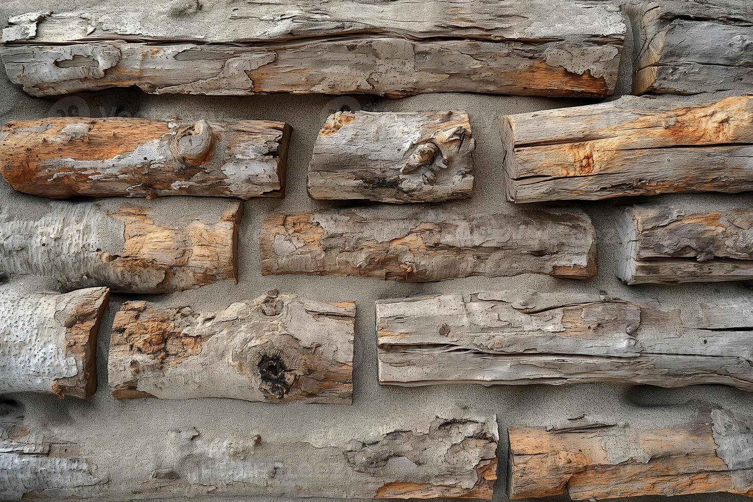 Rustic Wooden Log Wall Texture CloseUp of Natural Wood Patterns for Background or Design photo