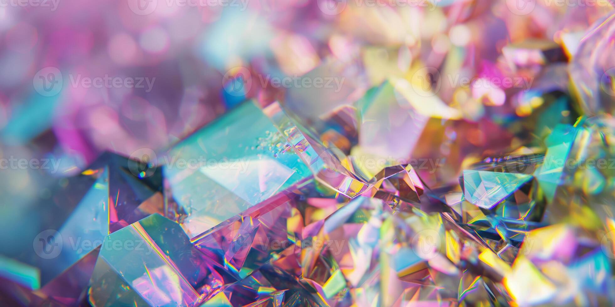 Vibrant MultiColored Crystals CloseUp for Abstract Background and Art Concepts photo