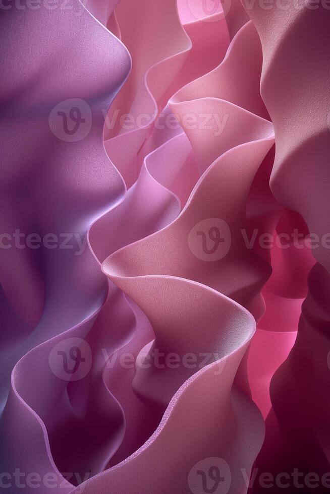 Abstract Vibrant Pink and Purple Flowing Curves with Soft Light photo