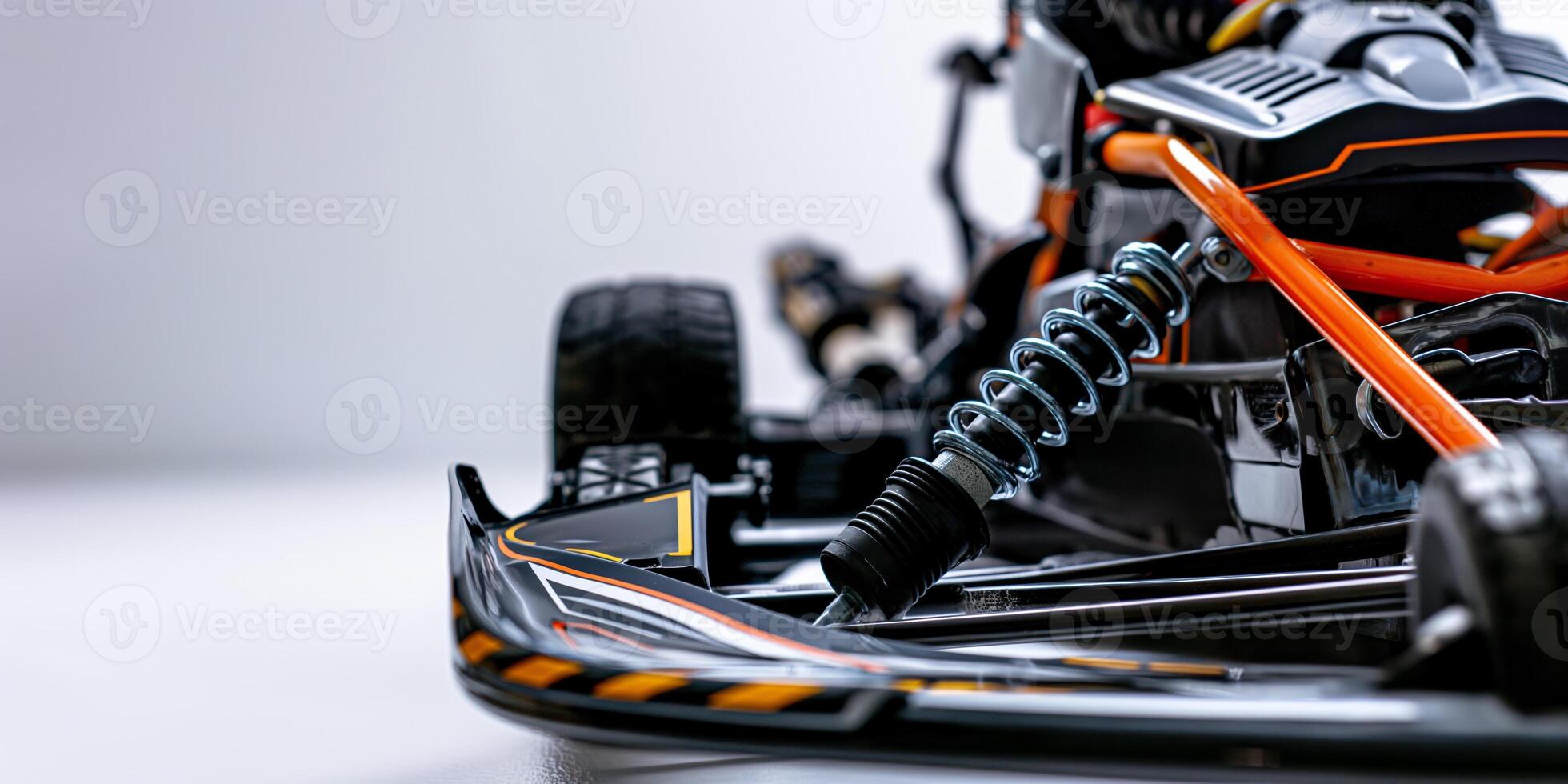 CloseUp of a Powerful GoKart with Suspended Shock Absorbers and Detailed Engineering photo