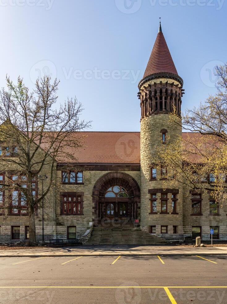 Facade of the historic Orton Hall built in 1893 and now an iconic symbol of Ohio State University in Columbus, OH photo