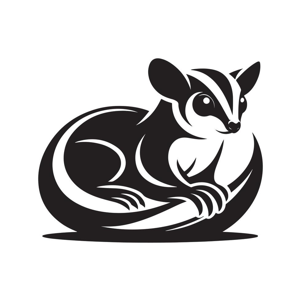 Sugar Glider silhouette vectors illustration
