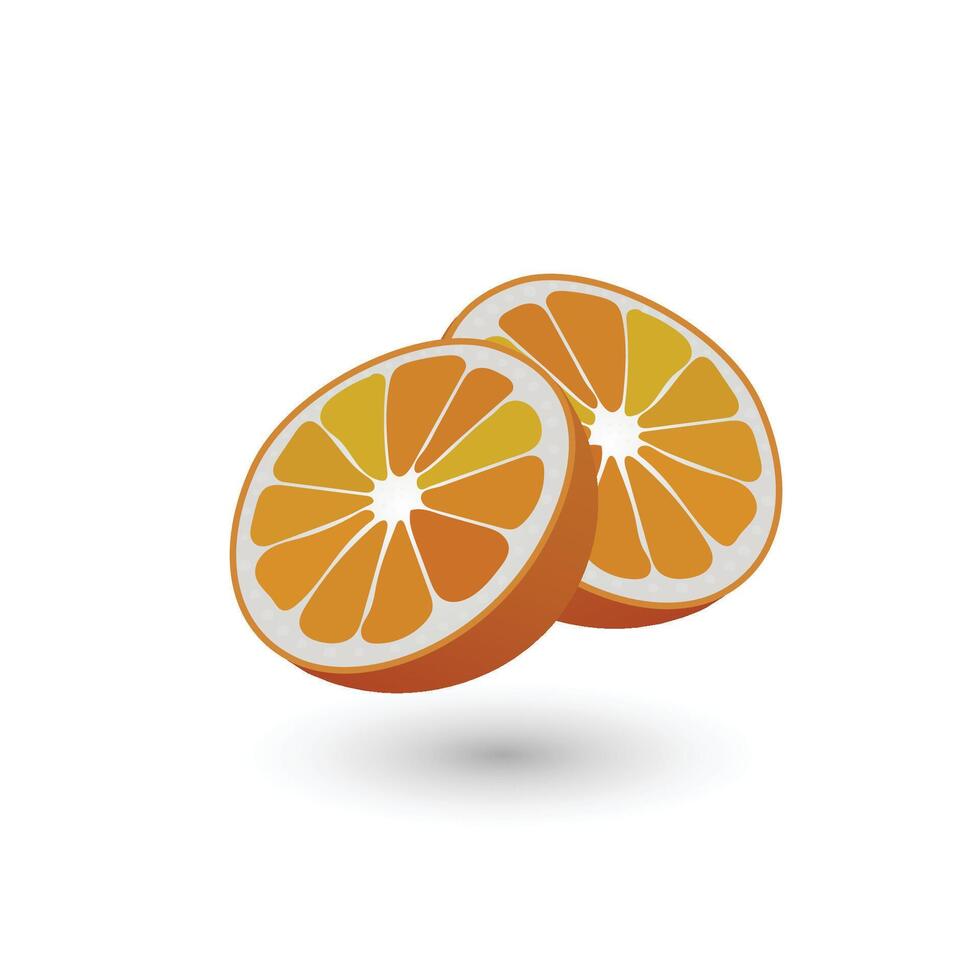Orange slice icon on a white background. illustration, flat design. vector