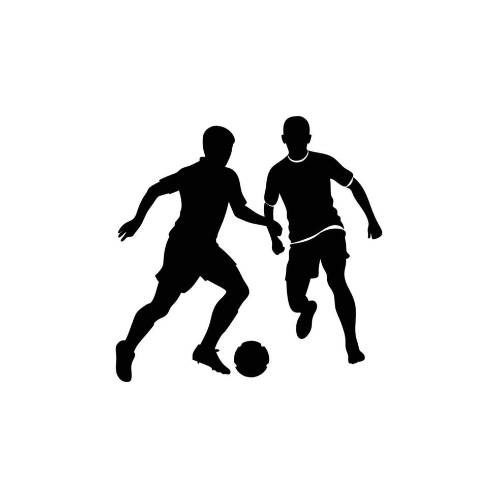 Football player silhouette isotated on white background. vector