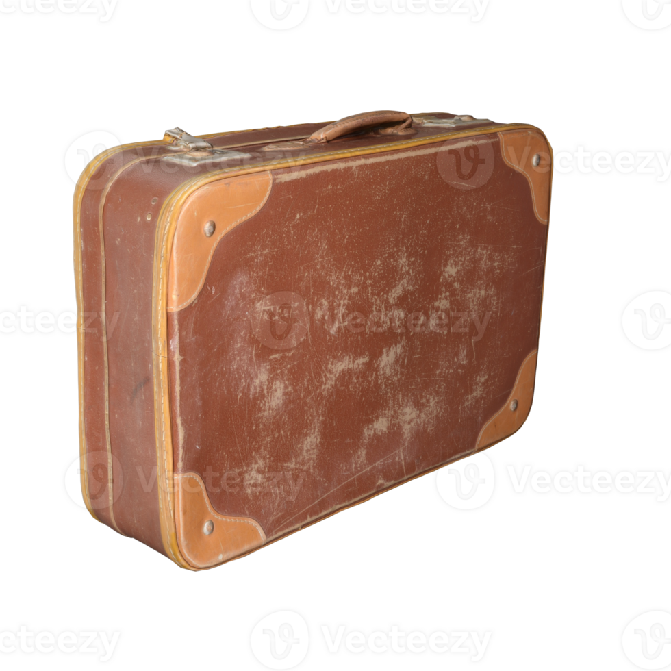 old suitcase isolated 3d renderng png