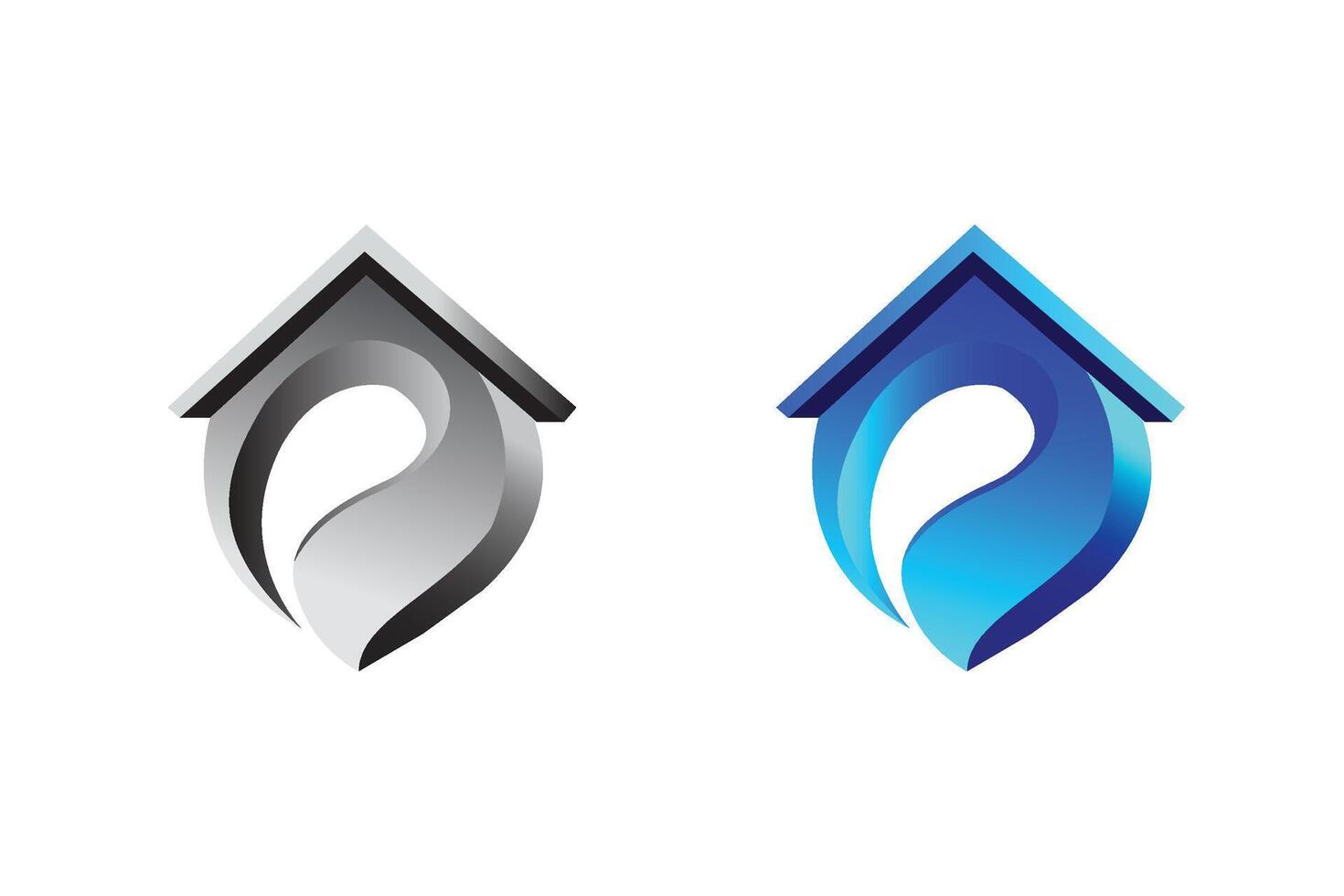 Home 3d icon, home 3d logo for business vector