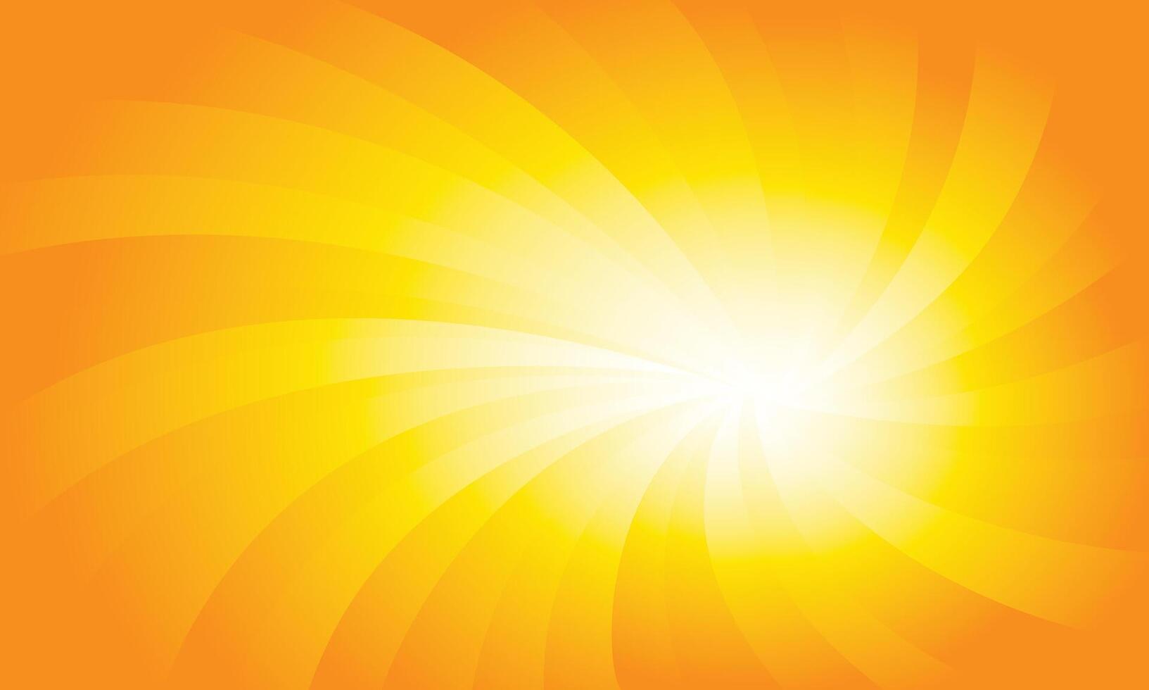 Shiny sun lights orange white, abstract summer background vector