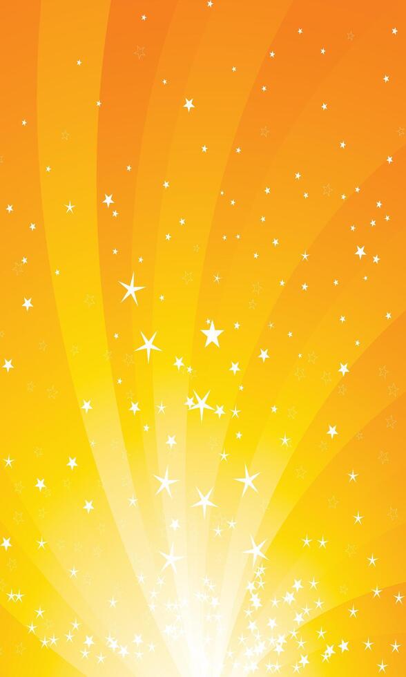 Shiny sun lights orange white abstract summer vertical background vector