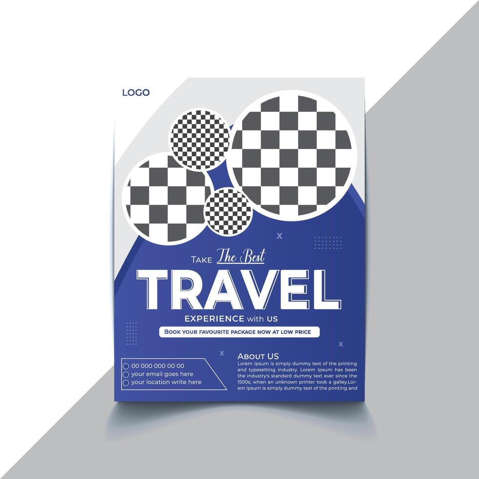 Tour and Travel flyer. travel flyer. tour and travel flyer or Brochure Template Business concept. Flyer design for Tour and Travel Business concept. vector