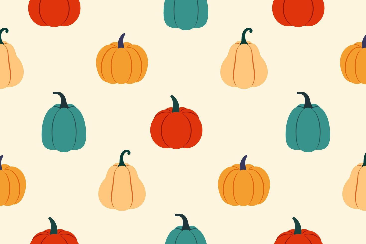 Seamless pattern ripe pumpkin. illustratio vector