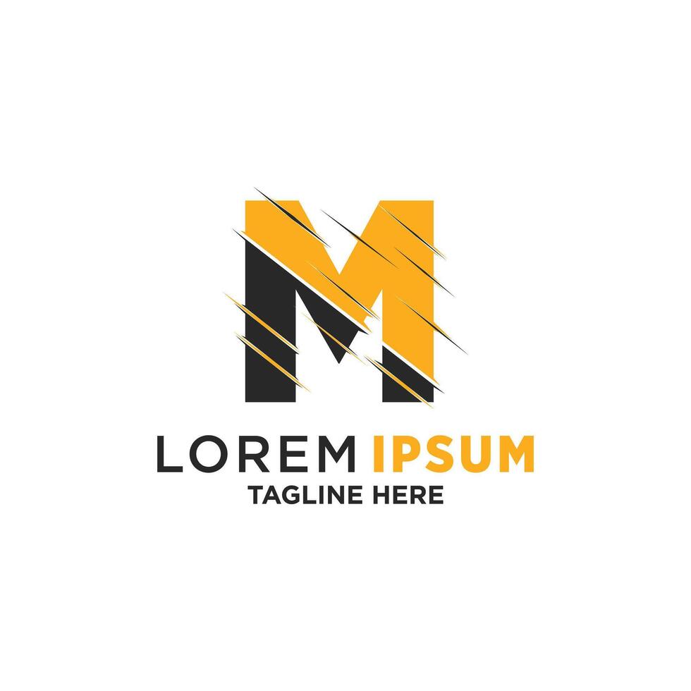 letter m logo design in modern style vector