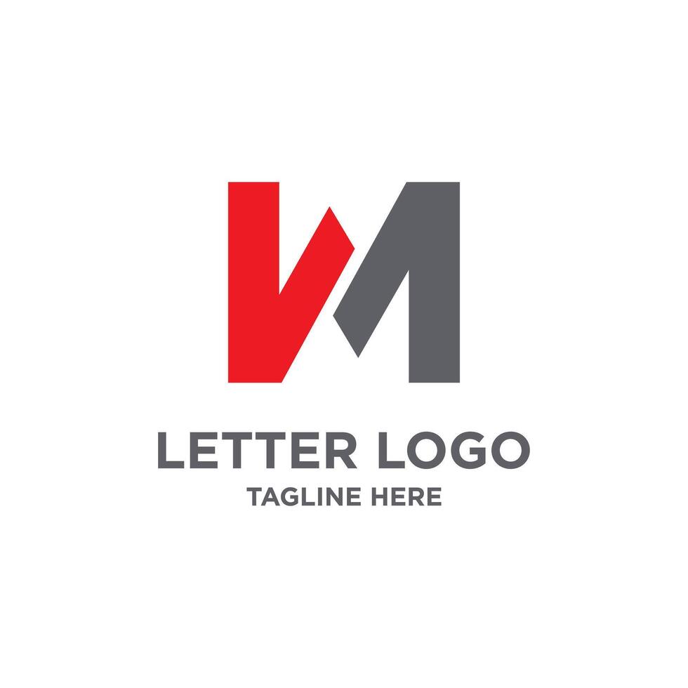 letter m logo design in modern style vector