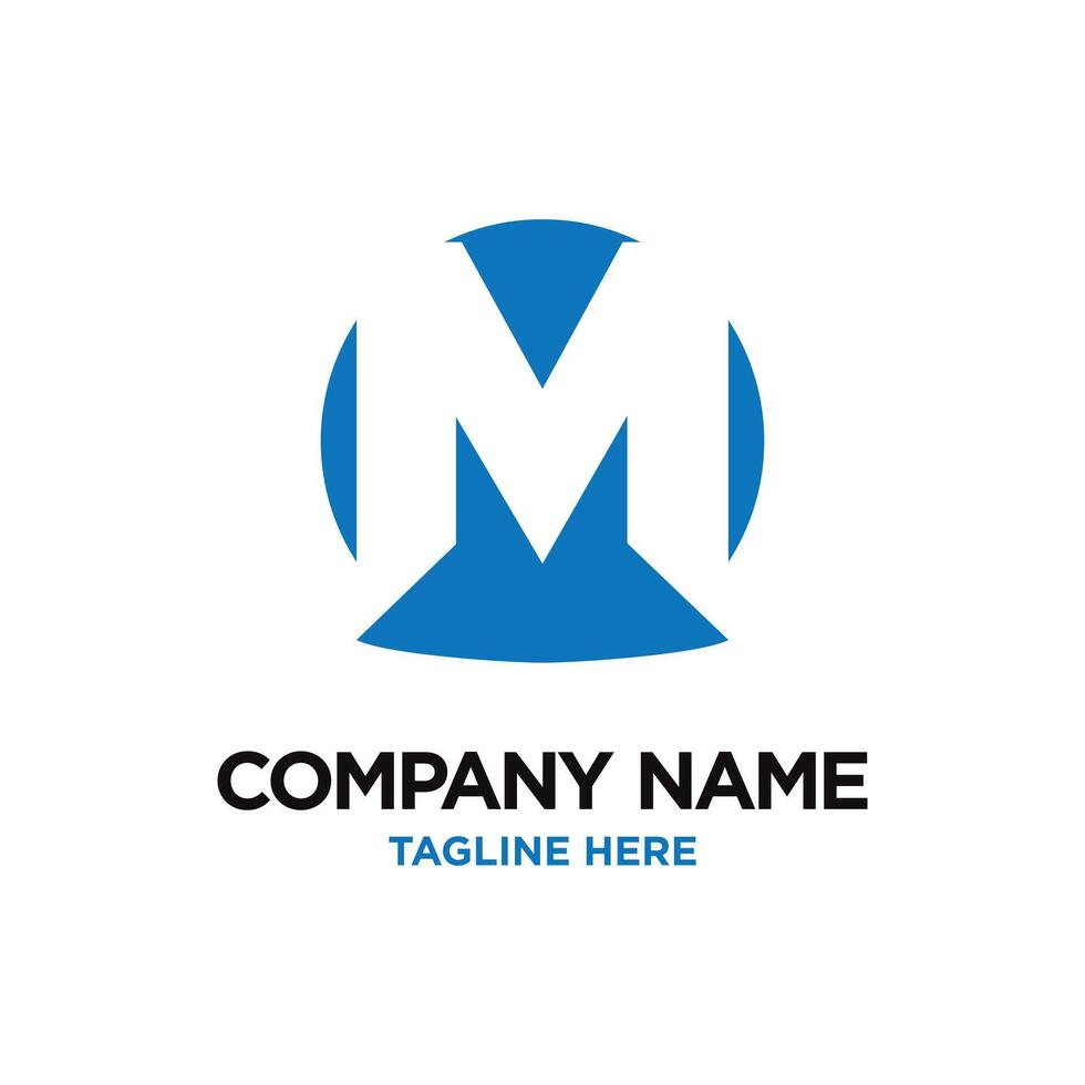 letter m logo design in modern style vector