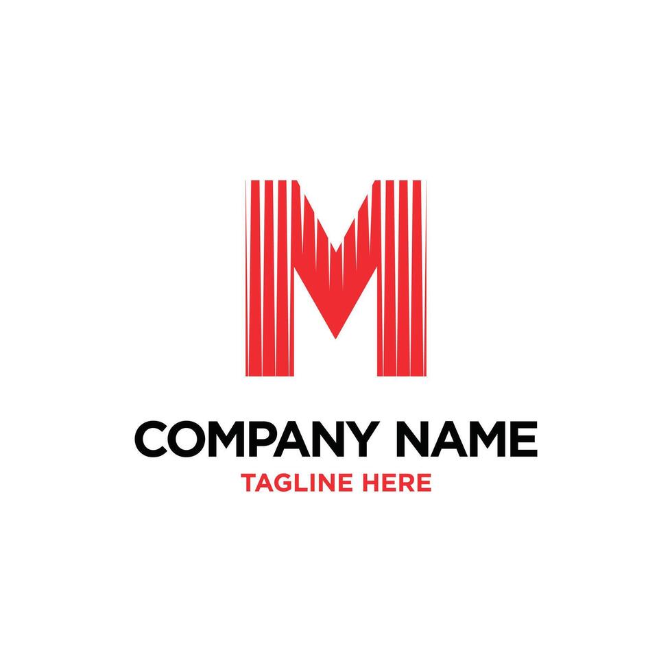letter m logo design in modern style vector