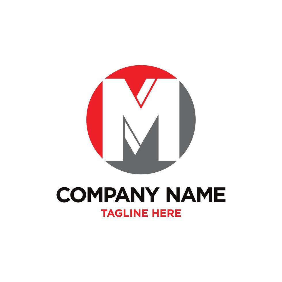 letter m logo design in modern style vector