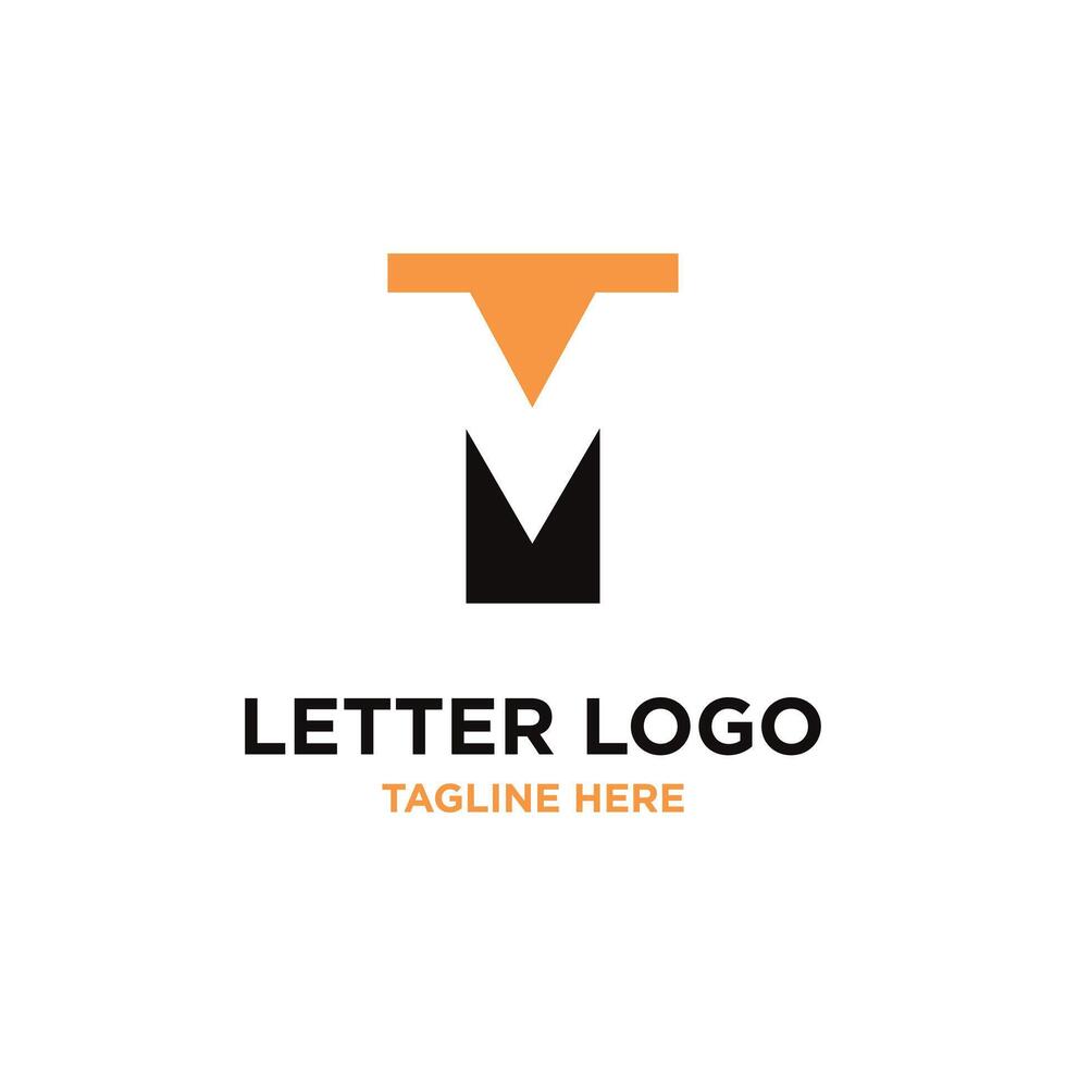 letter m logo design in modern style vector