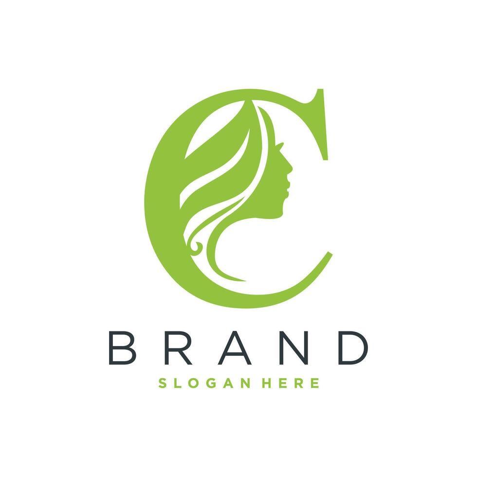 letter c design with beauty concept vector