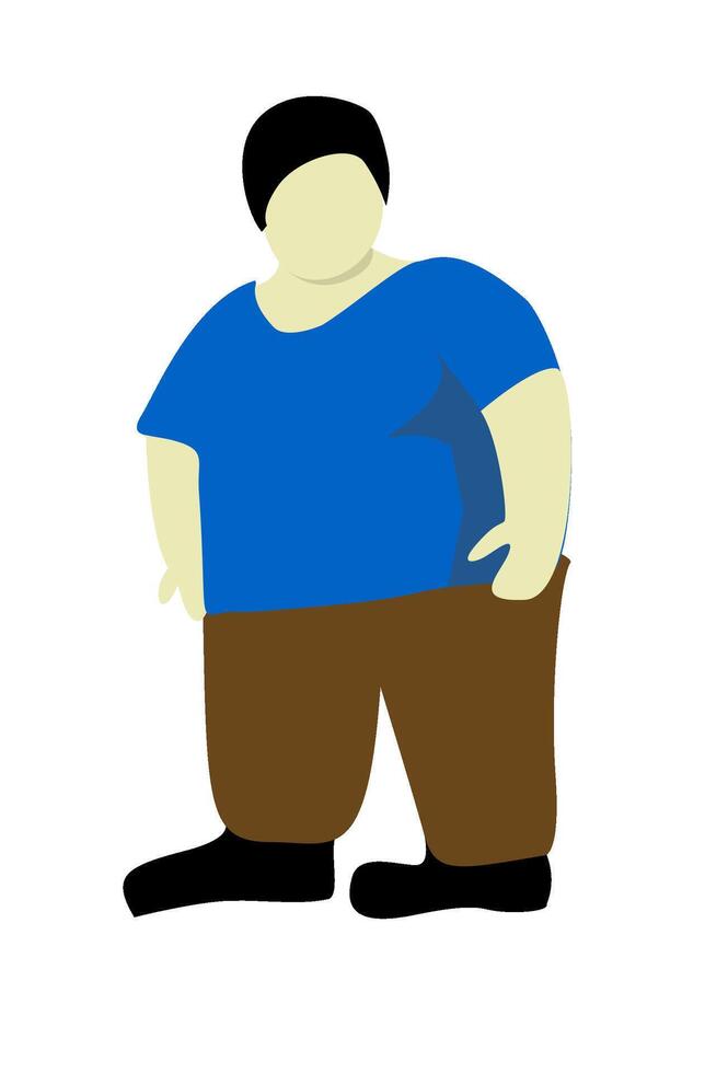 icon fat person. obesity symbol vector