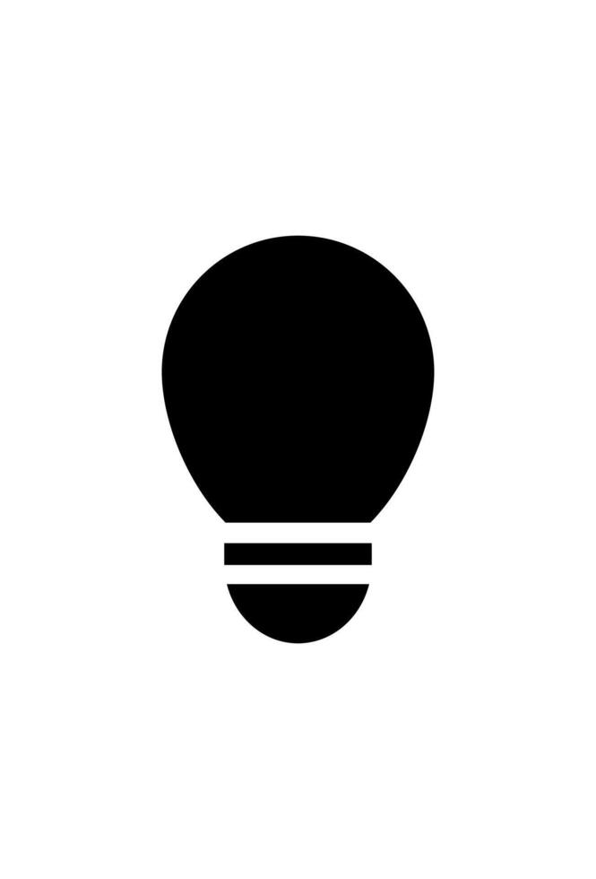 simple light bulb icon for design vector