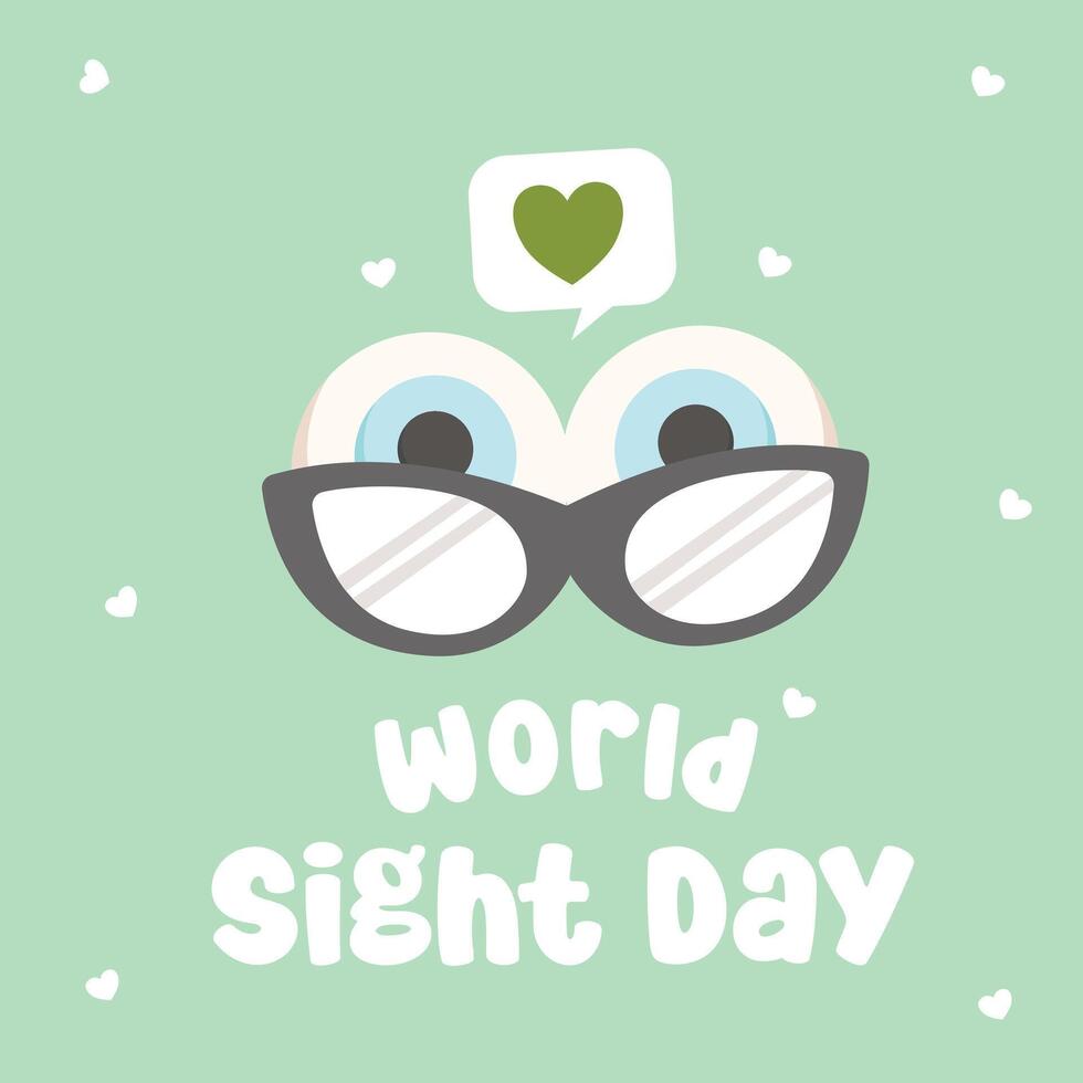 World sight day design for world sight day celebration. Suitable for flat design, flyer design, flat illustration, banner, template, poster, etc vector