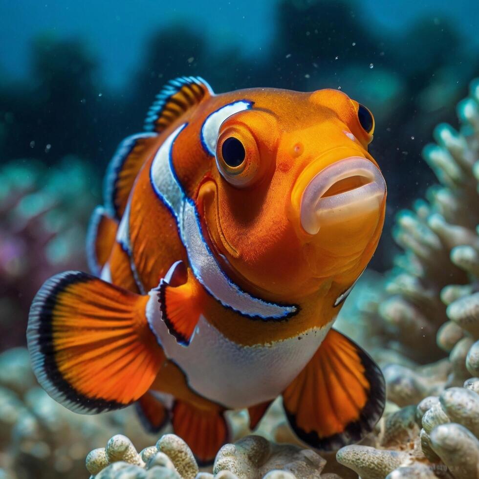 Clownfish Aquatic Underwater Sea Fish photo