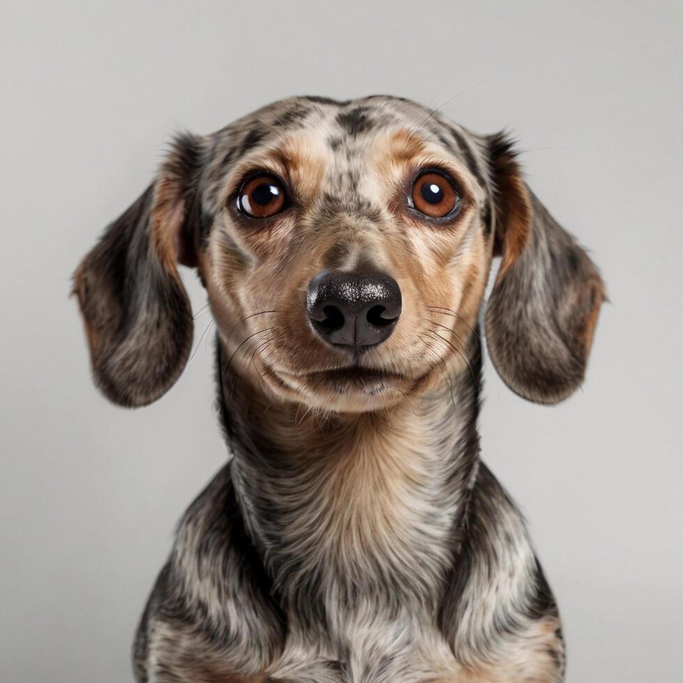 Cute Wiener Dog Dachshund Sausage Doggo white background photo