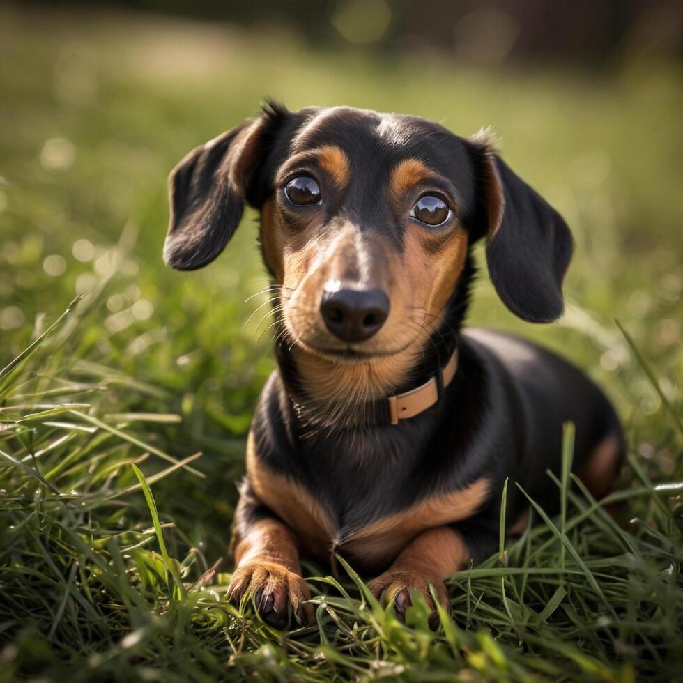 Cute Wiener Dog Dachshund Sausage Doggo photo