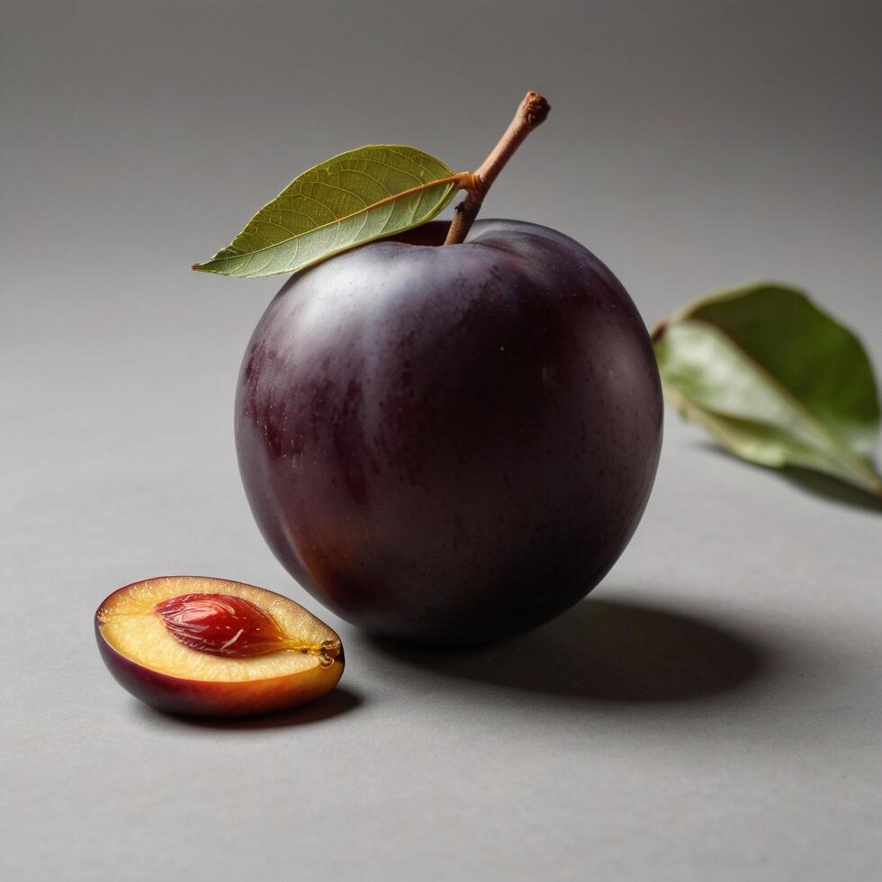 Tasty Purple Delicious Plum Fruit photo