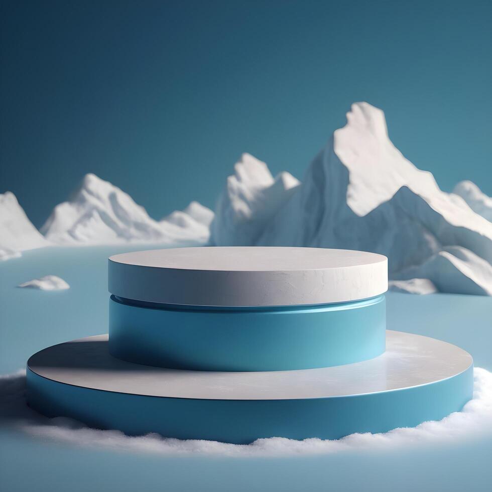 3D product Podium Rendering photo